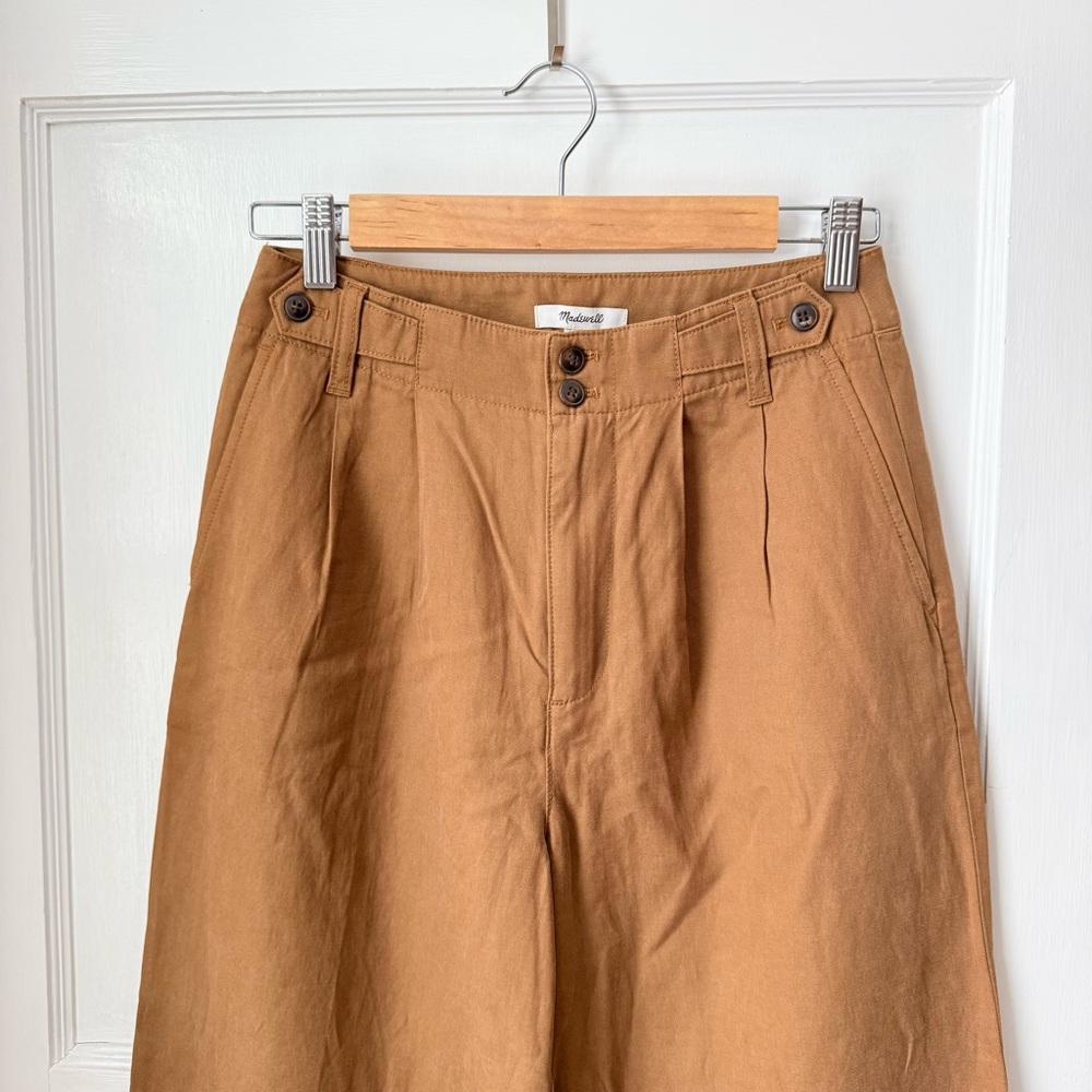 Madewell Harlow Wide Leg Caramel Trousers - Picture 3 of 10